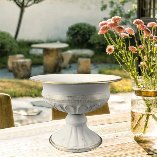 Antique Iron Flower Vase | Metal Centerpiece for Home & Events Decorative Flower Vase Peaceful Pleasures Health and Wellness
