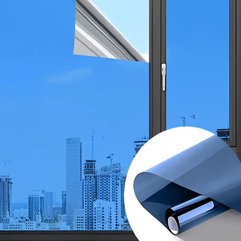 One-Way Privacy Window Film – UV & Heat Blocking, No-Glue
