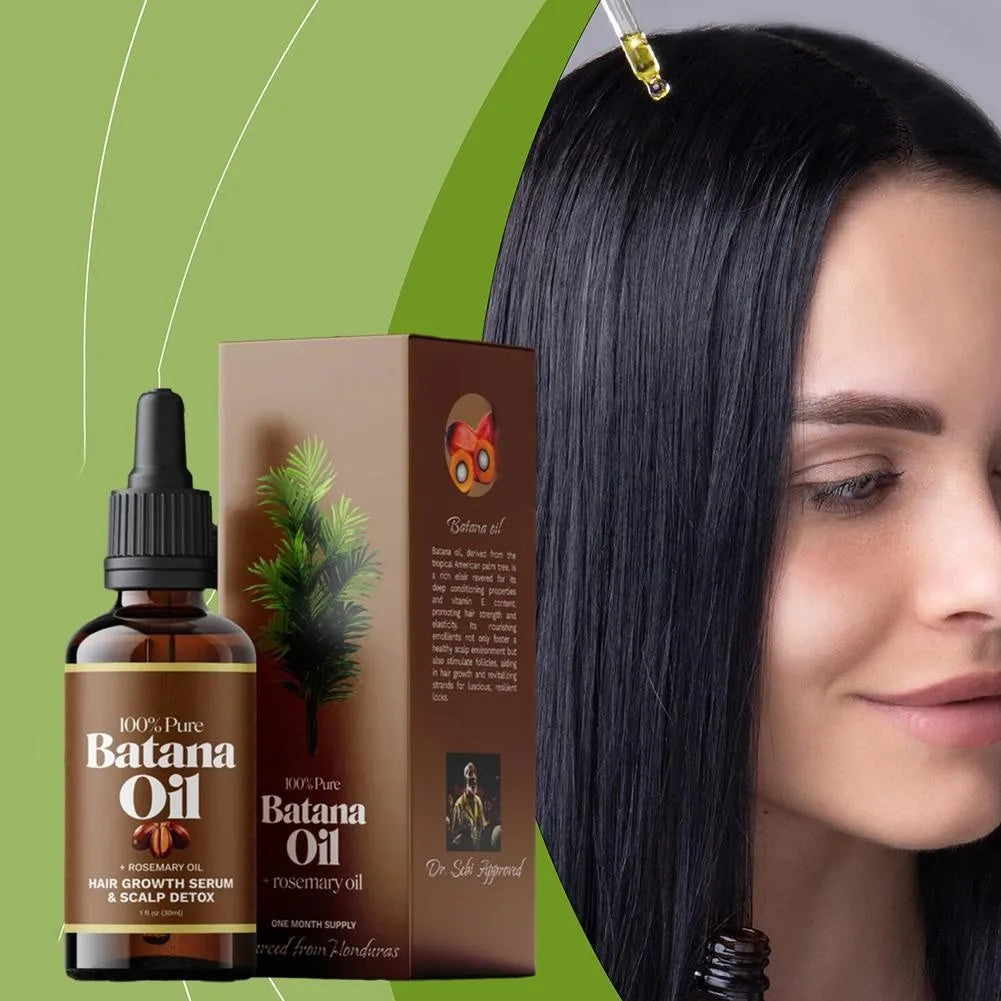 30ml/59ml Batana Rosemary Mint Scalp Hair Strengthening Oil Biotin Essential Oils Nourishing Treatment Split Ends Dry All Types Peaceful Pleasures Health and Wellness