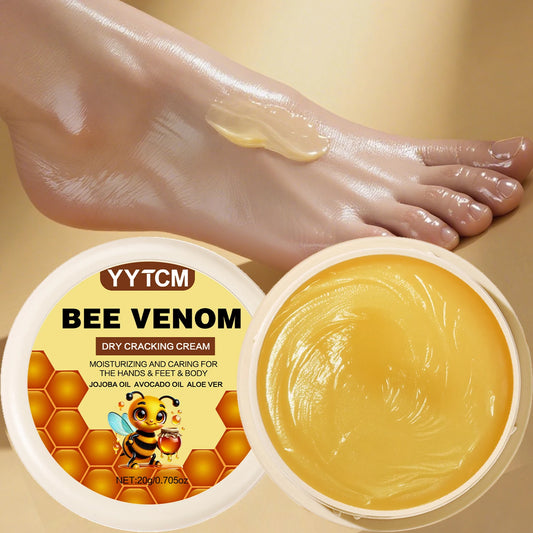 Bee Venom Dry Crack Moisturizing Cream, Hydrating & Nourishing for Autumn Winter, Smooth & Soft Skin Care, Hydrating Foot Cream Peaceful Pleasures Health and Wellness