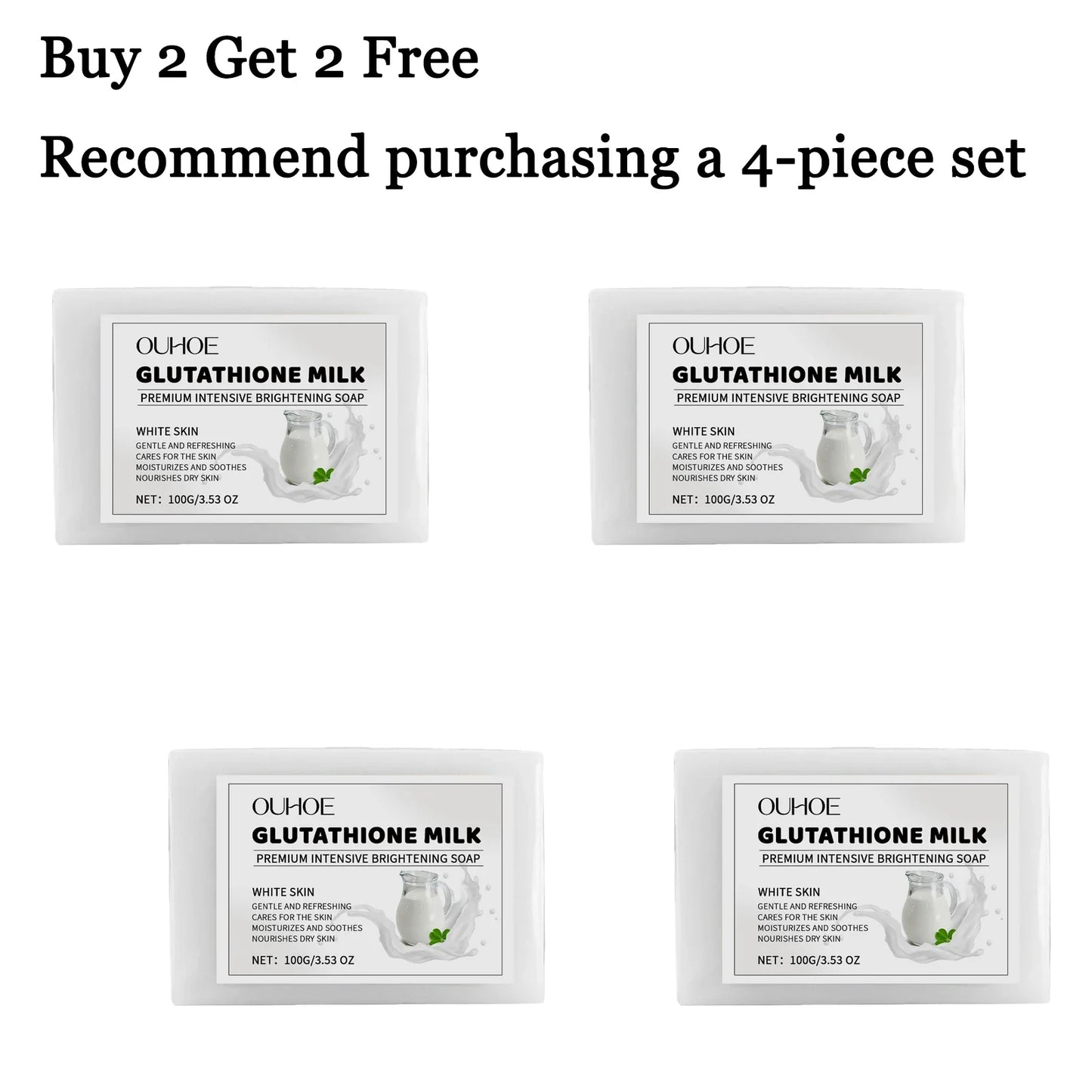 Glutathione Milk Body Soap – Moisturizing Pore Cleansing 100g
