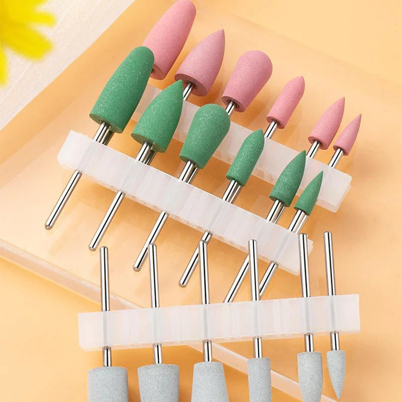 Manicure Front Grinding Heads, 6pcs Silicone Grinding Heads Set, Polishing Remover Grinding Heads, Rubber Manicure Tools Peaceful Pleasures Health and Wellness