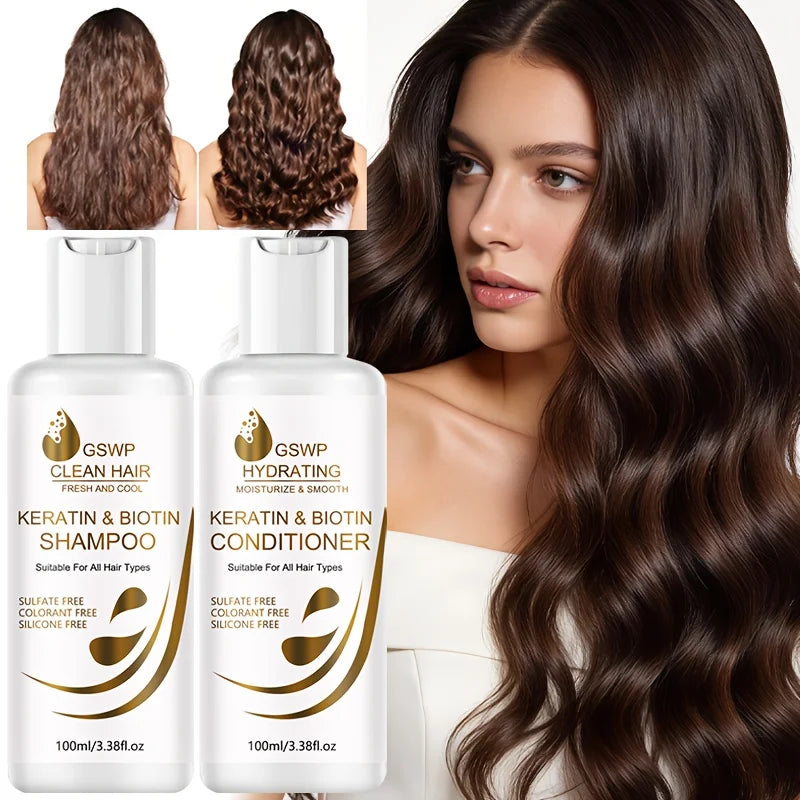 GSWP Keratin Biotin Shampoo & Conditioner Set 200ml