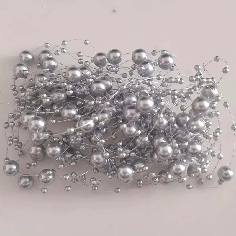 Pearl Bead Chain Table Decor 5-Pack – Wedding & Party