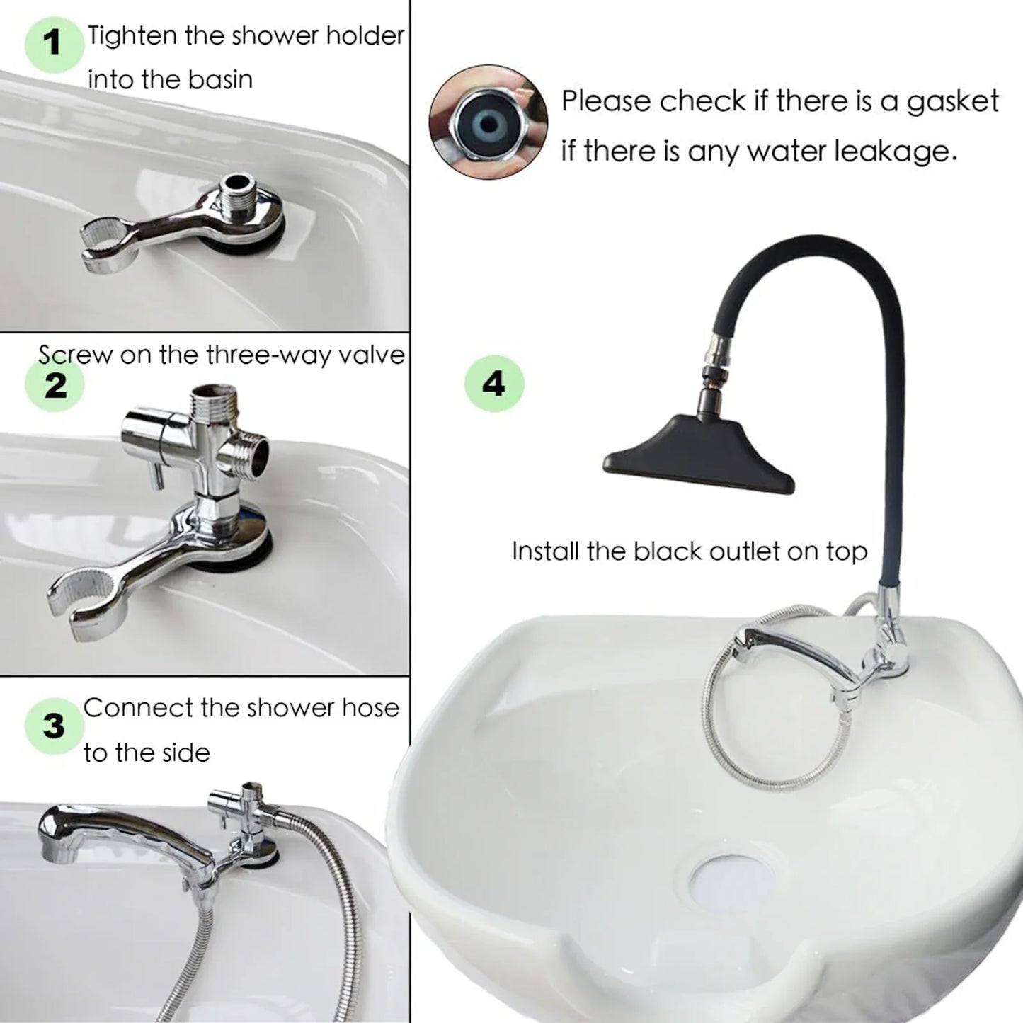 Salon Shampoo Sink Waterfall Shower Head | Hair Spa Equipment