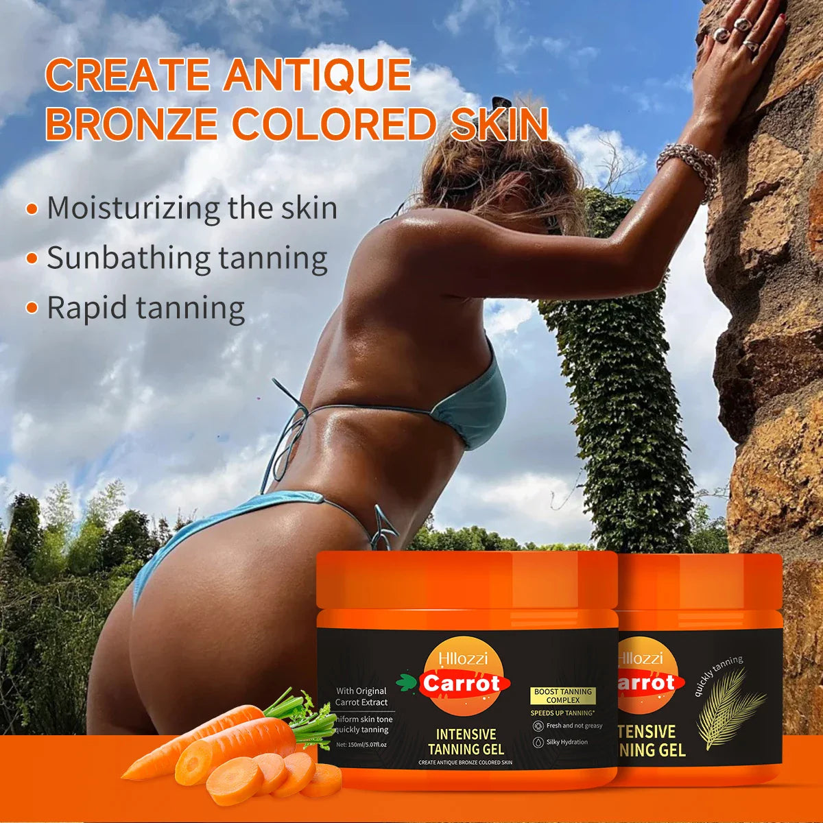 Carrot Gel Self-Tanner 150ml – Face & Body Bronze Glow