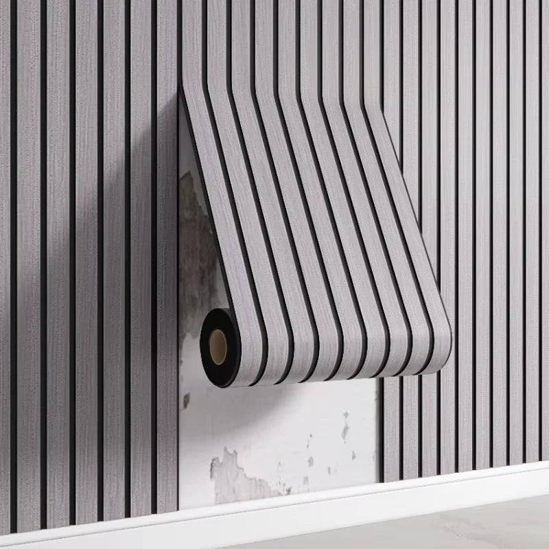 3D Groove Peel & Stick Wallpaper – Waterproof PVC Wall Sticker