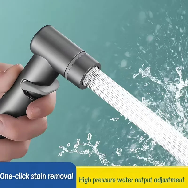 2-Pack Telescopic Handheld Bidet Sprayer Kit | Chrome ABS Spring Hose