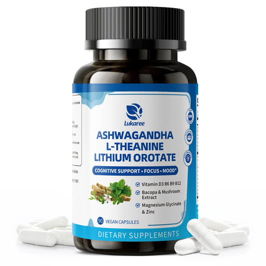 Lithium Orotate 8mg Brain & Mood Support 13-in-1 – 90ct Peaceful Pleasures Health and Wellness 90pcs 1Bottle United States