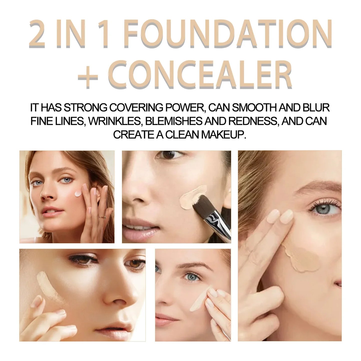 EELHOE 2-in-1 Concealer Foundation Stick – Full Coverage 7ml