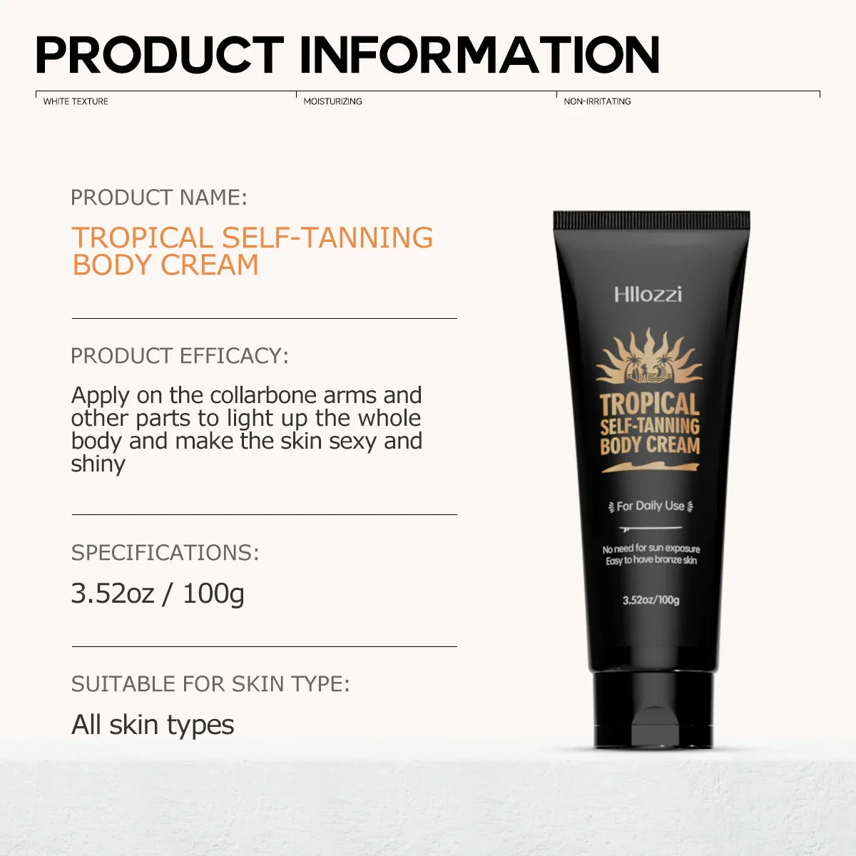 Self-Tanning Lotion with Coconut Oil – Face & Body Bronzer
