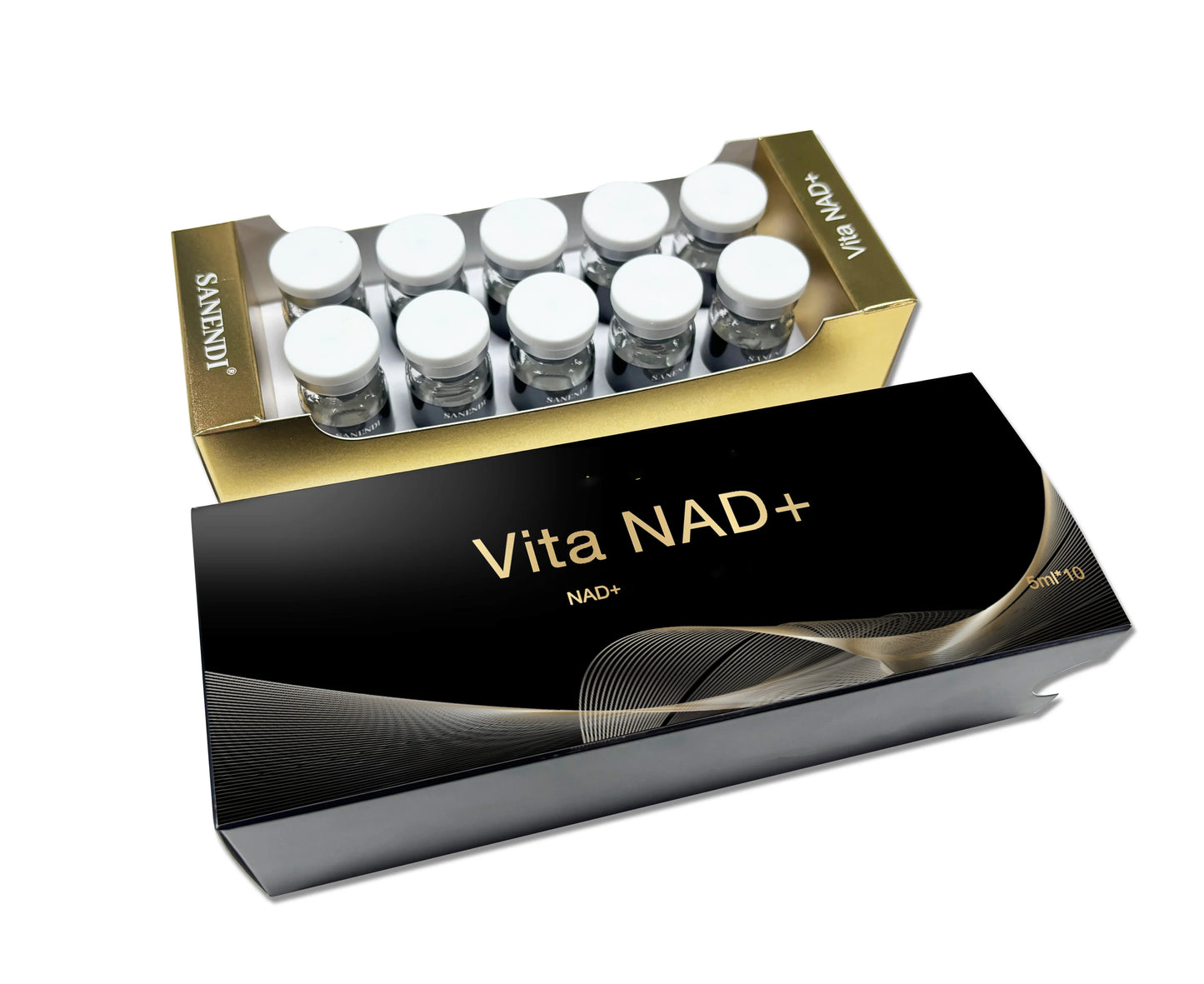 SANENDI NAD+ Serum 10 Vials – Hyaluronic Acid & Collagen Peptide
