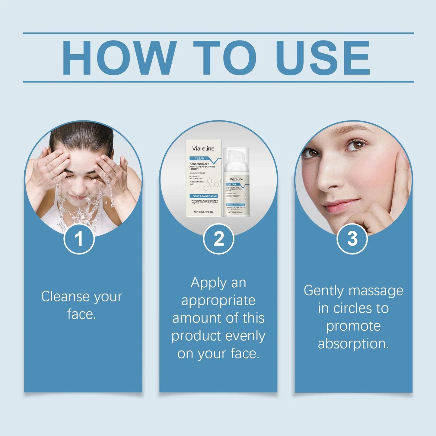 Viareline Salicylic Acid Acne Lotion – Clear Blackheads 30ml