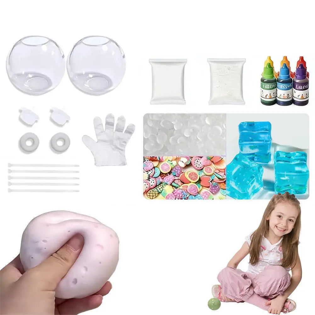 DIY Squeezable Ball Stress Relief Toy Handmade Decompression Slow