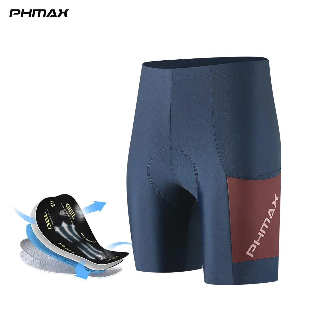 PHMAX Women's 5D Gel Padded Cycling Shorts – Quick Dry