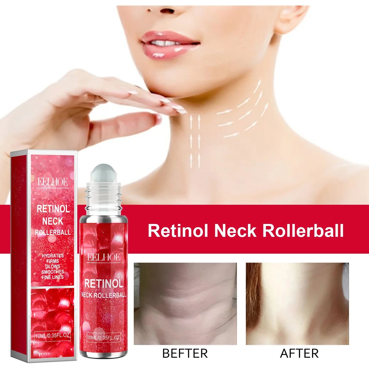 Retinol Neck Serum Roller – Firm, Lift & Moisturize