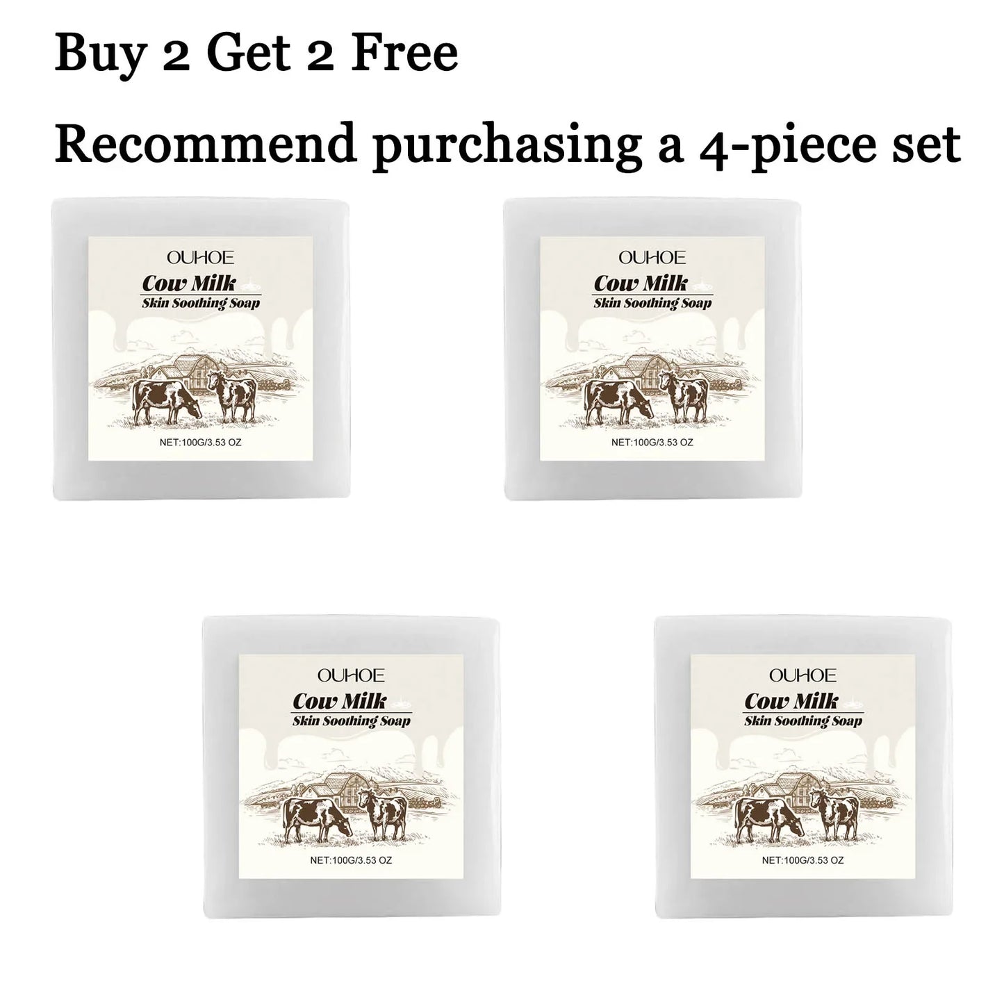 100g Milk Soap Bar – Moisturizing & Pore Cleansing Face & Body