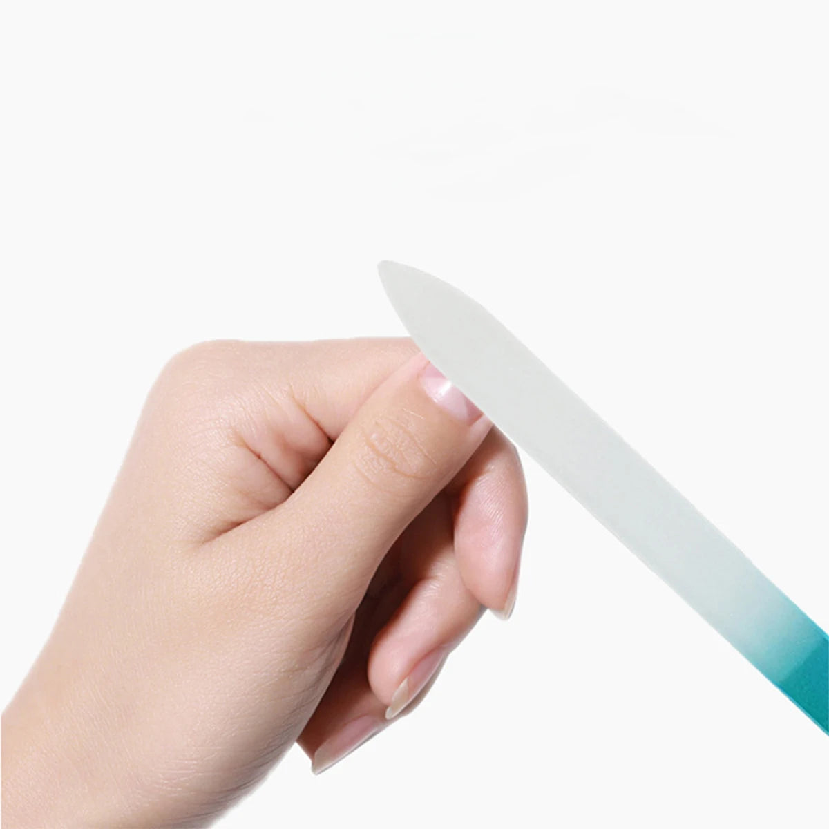 12 Color Crystal Glass Nail File Frosted Polished Nail Tools Sandblasted Glass Nail File Portable Home Tourism Peaceful Pleasures Health and Wellness