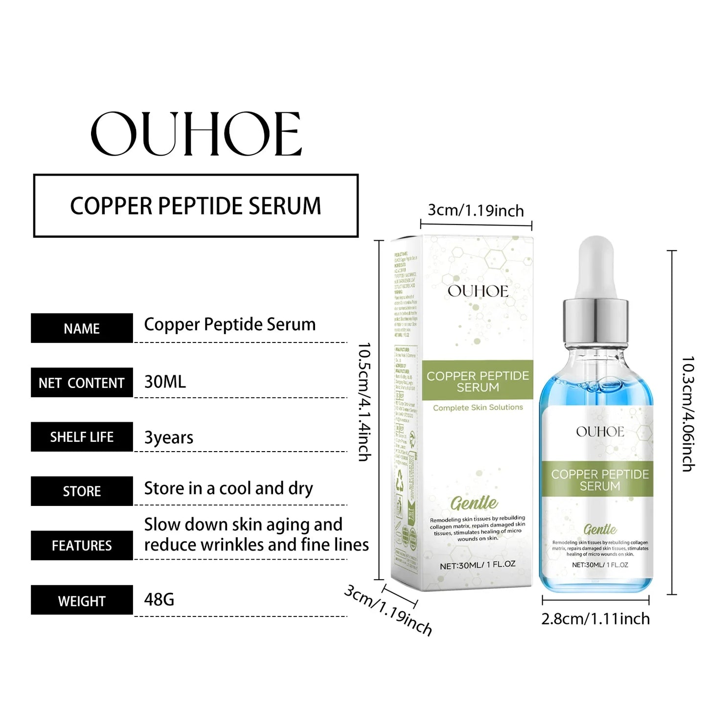 Blue Copper Peptide Face Serum 30ml – Glow, Firm & Hydrate
