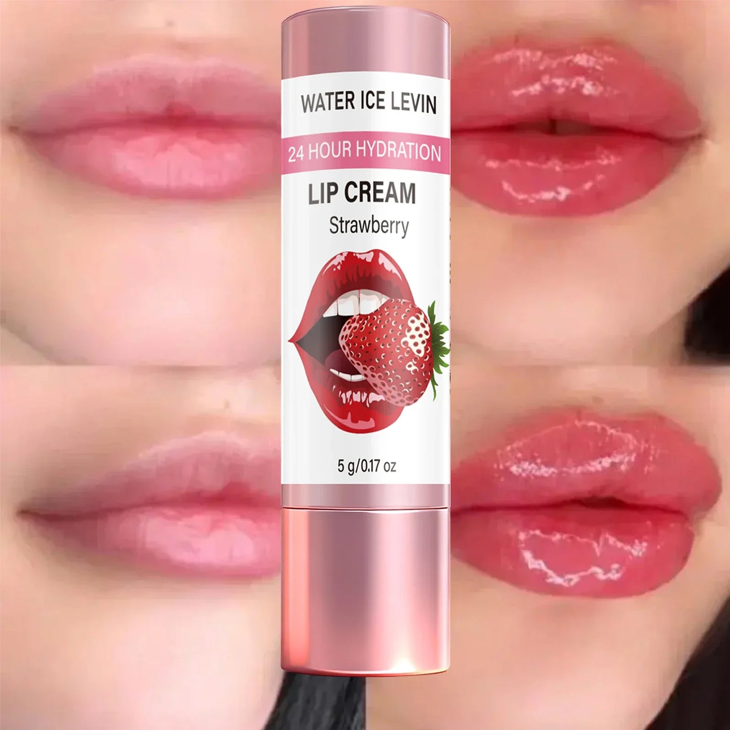 24H Strawberry Extract Lip Cream – Moisturize & Heal Chapped Lips