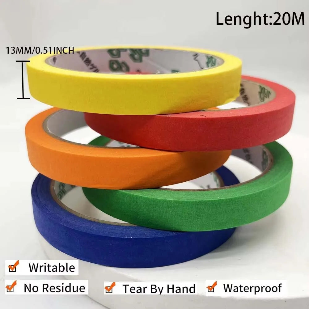 20M Colored Masking Tape for Artists, Painters & Crafts
