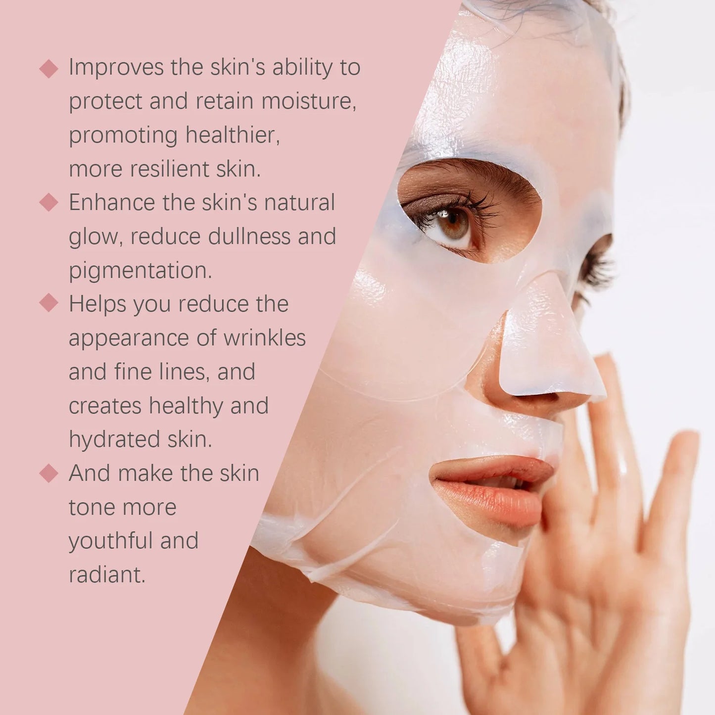 Bio Collagen Face Mask Hydrating Overnight Lifting Rejuvenation Shrink Pores Moisturizing Refreshing Brightening Face Skin Care Peaceful Pleasures Health and Wellness