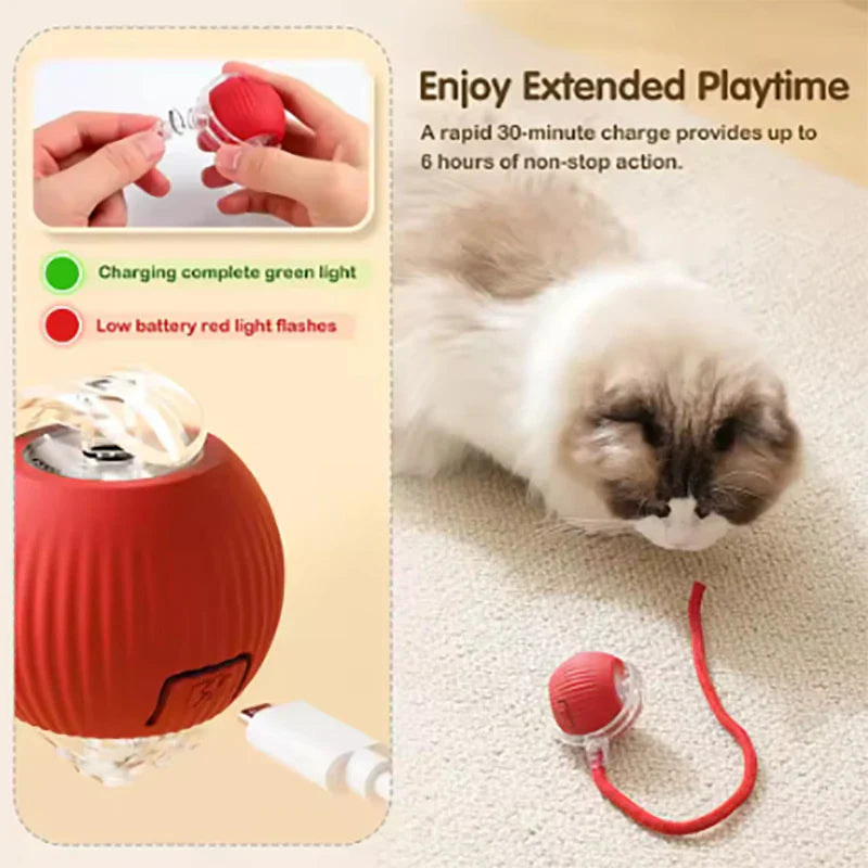 Electric Rolling Ball Cat Toy – Auto Interactive Mouse Ball
