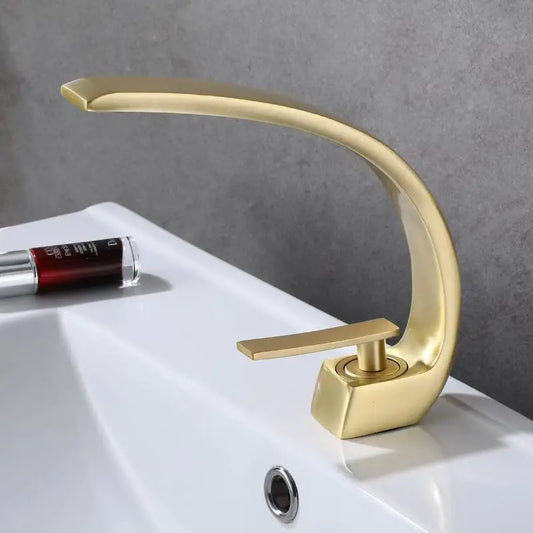 Black Brass Basin Faucet | Single Hole Deck Mount Mixer Tap Basin Mixer Faucet Peaceful Pleasures Health and Wellness