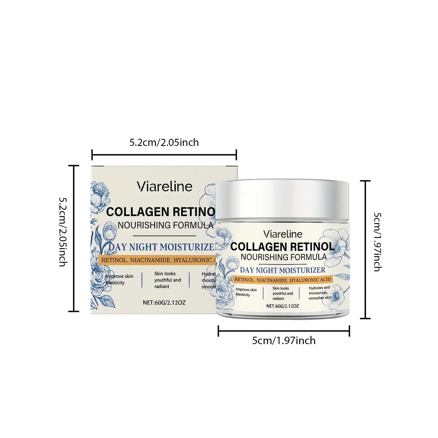 Viareline Retinol Face Cream 60g – Anti-Aging Moisturizer
