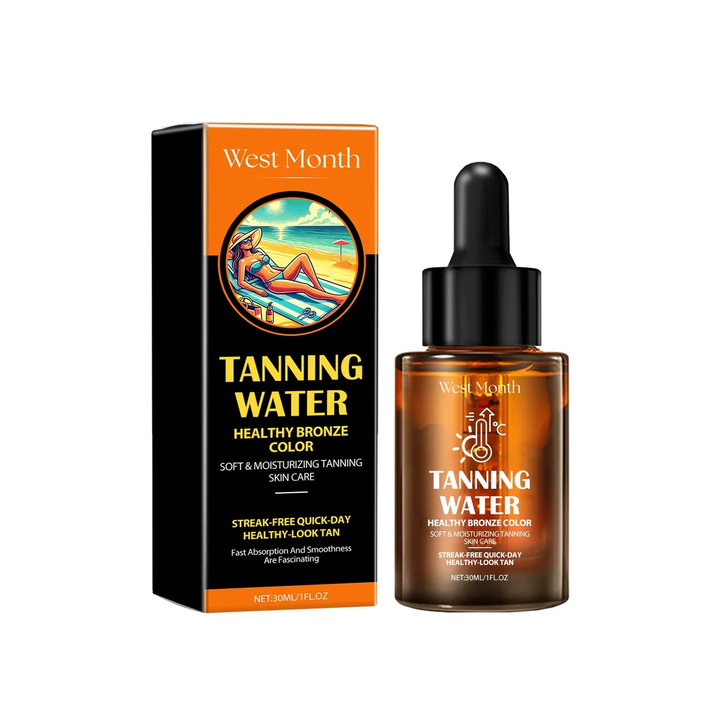 30ml Sunless Self-Tanning Serum – Natural Bronze Glow & Moisture