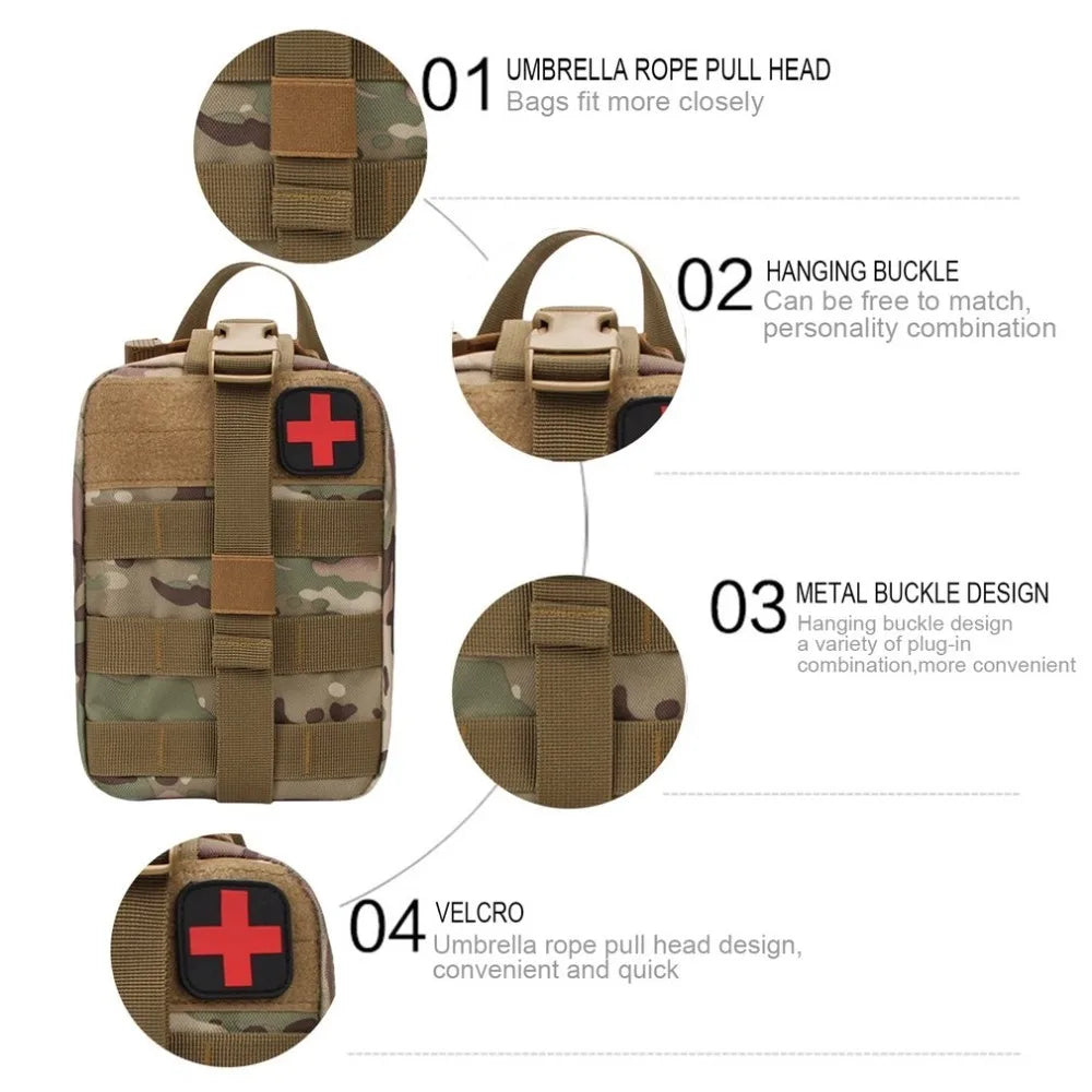 Life bag, outdoor first aid kit, large-sized SOS bag, hunting first aid kit, tool kit, Molle EMT first aid kit Peaceful Pleasures Health and Wellness