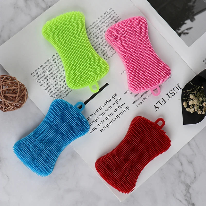 Silicone Dish Scrubber Brush | Eco-Friendly Kitchen Cleaning Tool