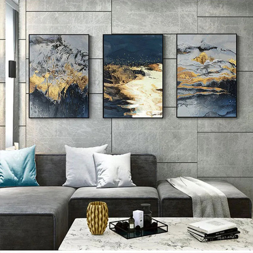 Wall Art Pictures for Home Decoration, 3 Panel, Hand Painted, Acrylic, Oil Painting on Canvas, Posters for Living Room, Sofa Peaceful Pleasures Health and Wellness No frame 1 50cmx60cmx3