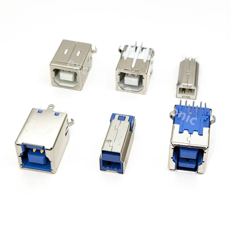 10pcs USB 2.0/3.0 Type B Female Plug Jack USB-B Right Angle AF Socket Printer Interface Soldering PCB Connector Peaceful Pleasures Health and Wellness