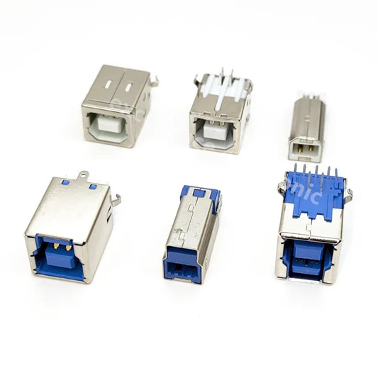 10pcs USB 2.0/3.0 Type B Female Plug Jack USB-B Right Angle AF Socket Printer Interface Soldering PCB Connector Peaceful Pleasures Health and Wellness
