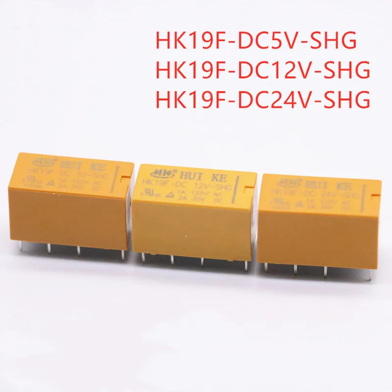 5PCS Mini Power Relay HK19F-DC5V-SHG HK19F-DC12V-SHG HK19F-DC24V-SHG Coil DPDT 8 Pin Relays PCB Type HK19F 2NO 2NC Peaceful Pleasures Health and Wellness 24VDC