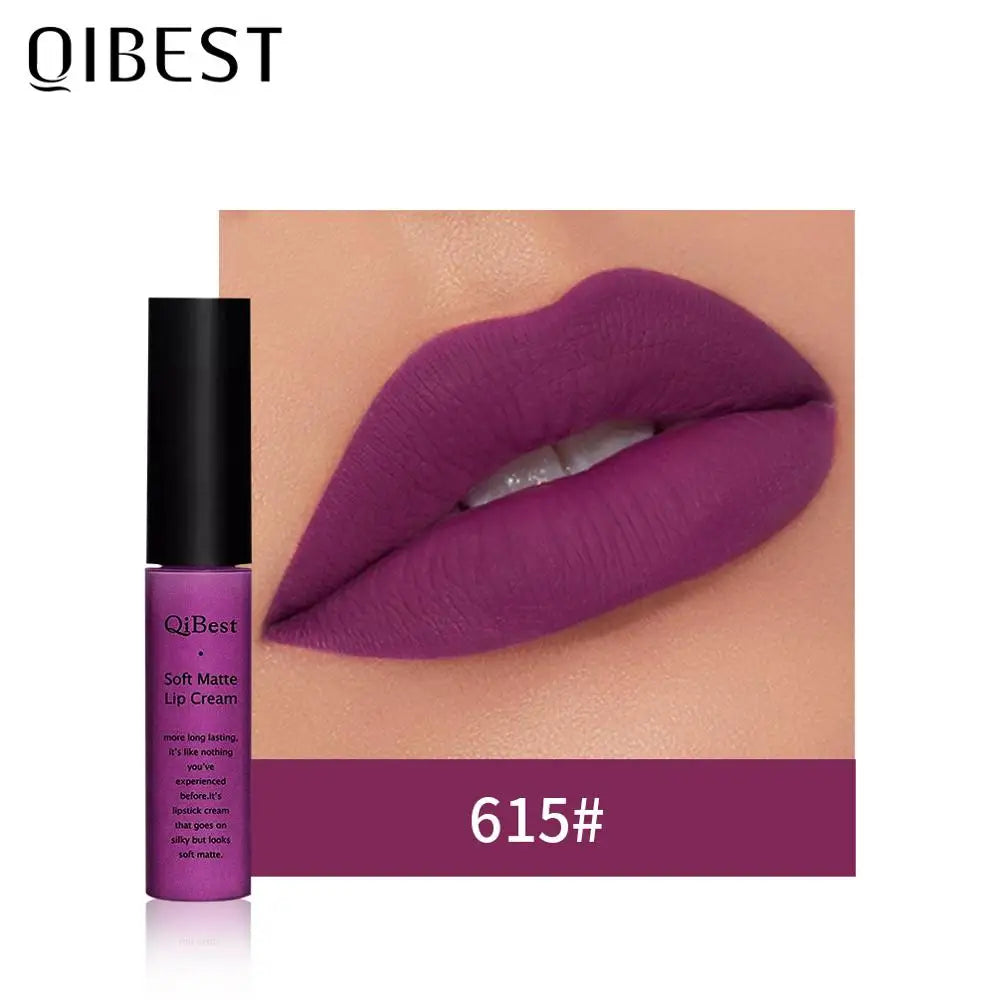 QIBEST Matte Lip Gloss Lip Makeup 34 Colors Velet Nude Waterproof Lipgloss Matte Lipstick Liquid Lipstick Long lasting Lip Tint Peaceful Pleasures Health and Wellness 15