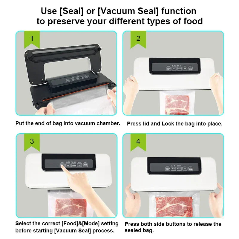 BioloMix Vacuum Sealer – Dry & Wet Food Saver with 10 Bags Vacuum Sealer BioloMix