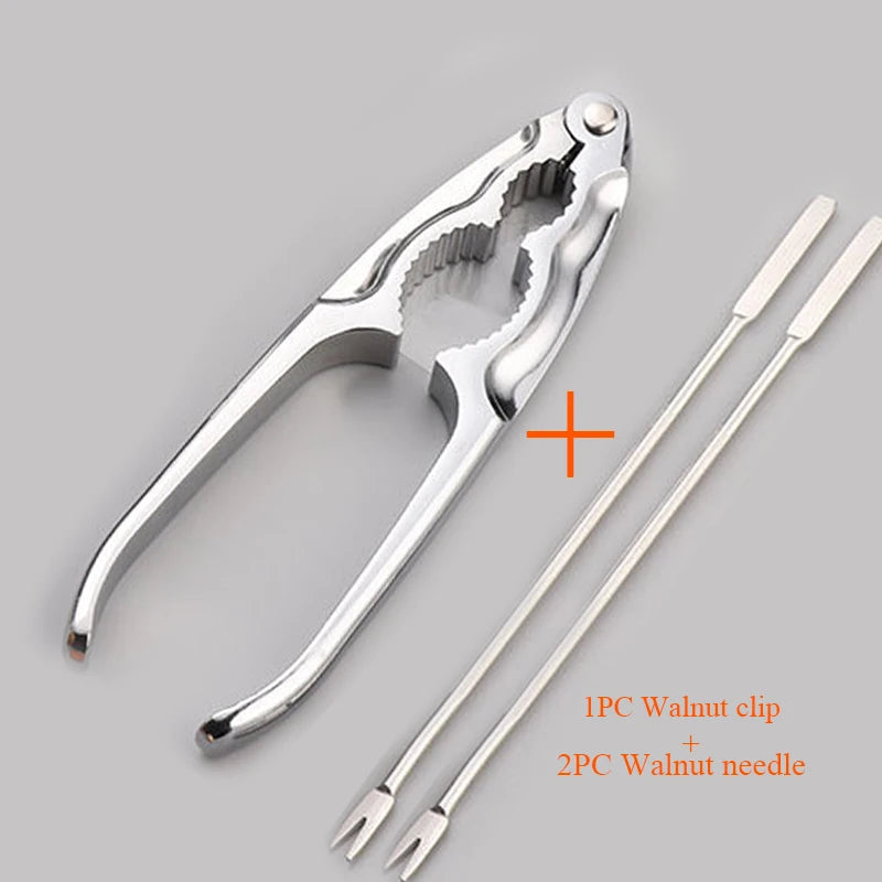 Zinc Alloy Nutcracker Sheller Crack Almond Walnut Pecan Hazelnut Filbert Nut Kitchen Nut Sheller Clip Tool Clamp Plier Cracker Peaceful Pleasures Health and Wellness B