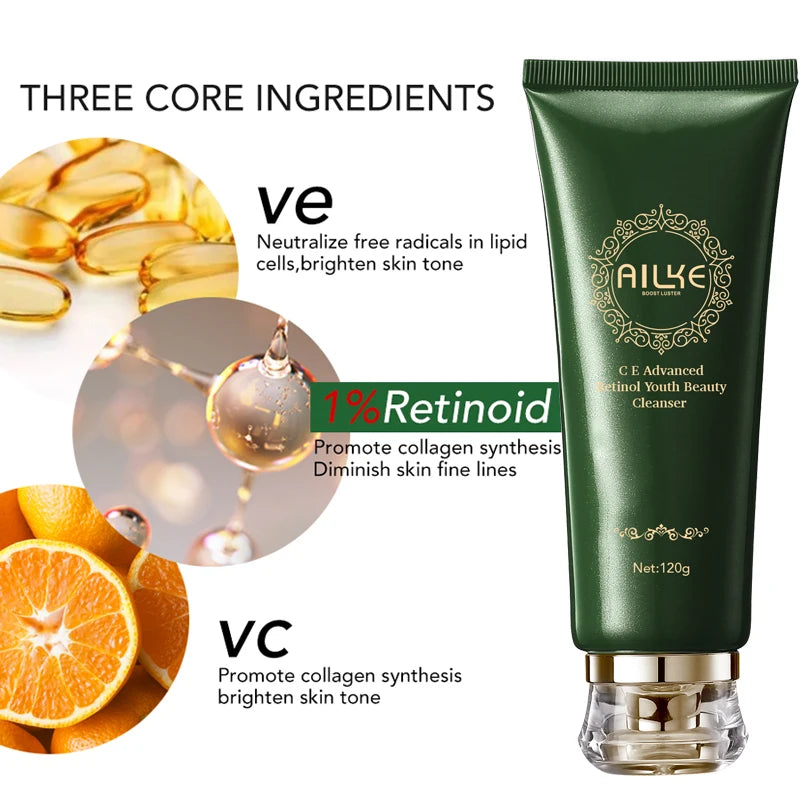 AILKE Retinol & Vitamin C Facial Cleanser – All Skin Types