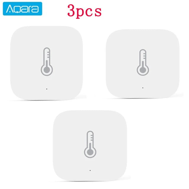 Aqara Temperature Sensor Smart Air Pressure Humidity Environment Sensor Zigbee Smart Home For XiaoMi Mi Home Homekit Peaceful Pleasures Health and Wellness 3pcs sensor China Mainland