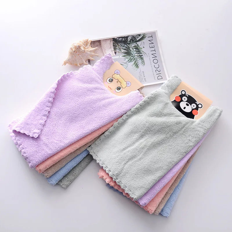 Coral Fleece Hand Towel – Absorbent Kitchen Cleaning Cloth