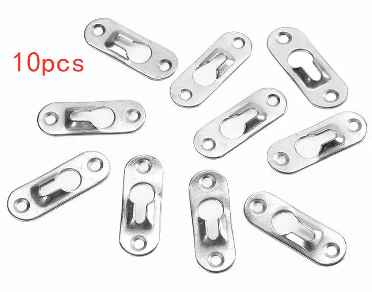 10-Pack Metal Keyhole Picture Hanger Hooks – Wall Fasteners