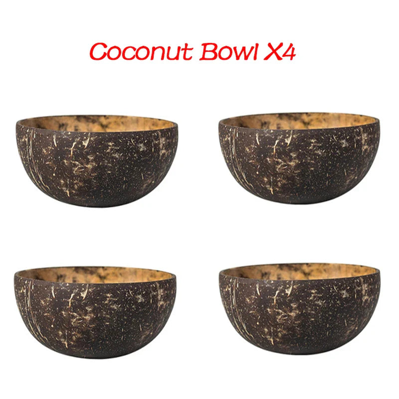 Natural Coconut Shell Bowl – Eco-Friendly Fruit & Salad Bowl