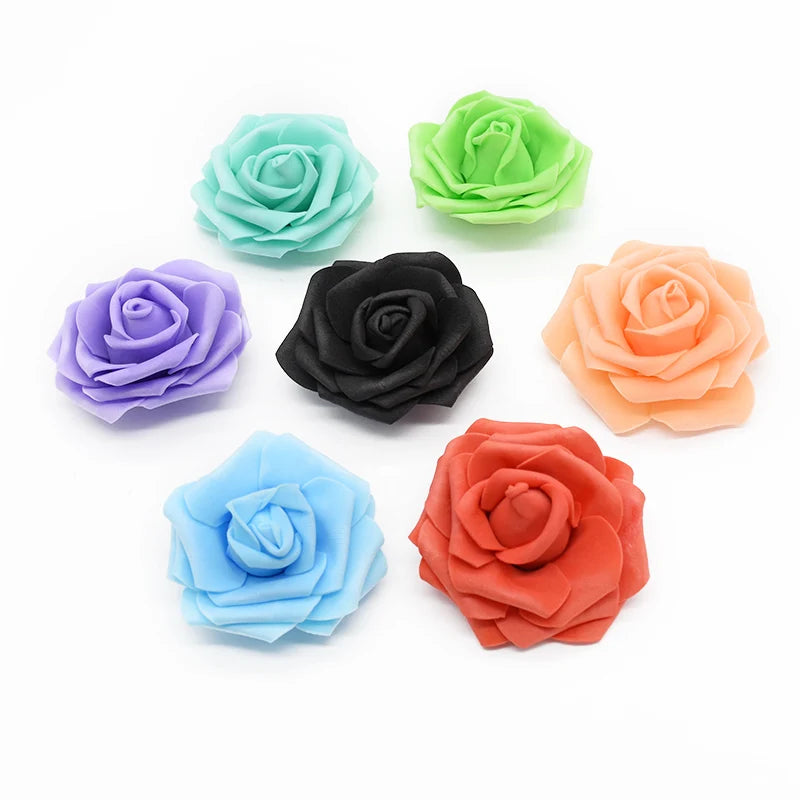 Artificial Silk Rose Heads 20/40PCS – Wedding & Home Decor