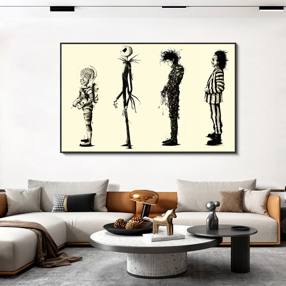 Edward Scissorhands Tim Burton Canvas Wall Art Print