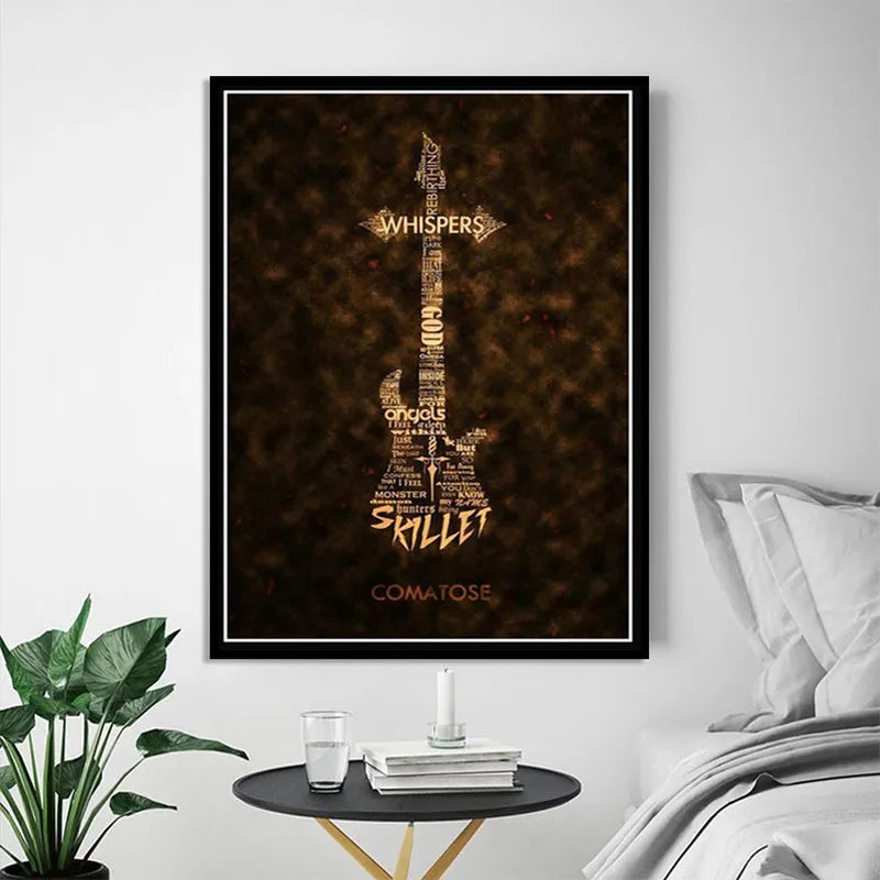 Guitar Wall Pictures Canvas Poster And Prints Modern Musical Instruments Painting For Living Room Bar Home Decor Aesthetic Peaceful Pleasures Health and Wellness