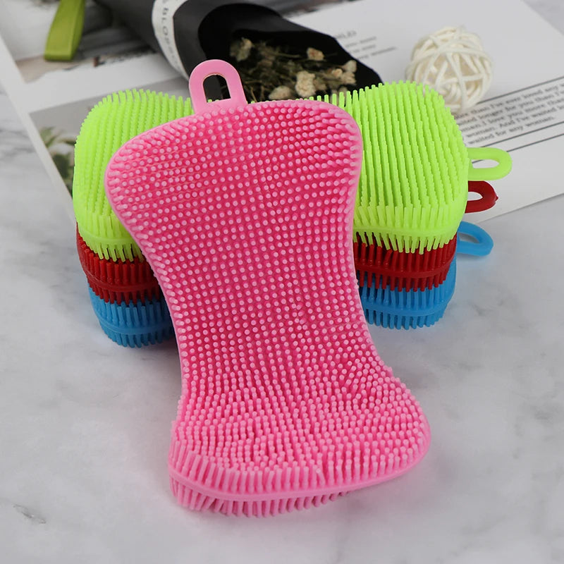 Silicone Dish Scrubber Brush | Eco-Friendly Kitchen Cleaning Tool