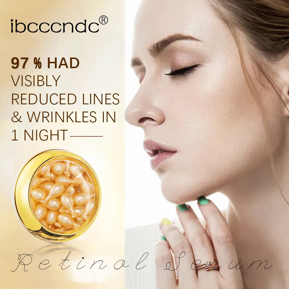 30Pcs/Bottle Retinol Capsules Essence Moisturizing Anti-aging Face Serum Spot Removing Anti Wrinkle Cream Face Care Peaceful Pleasures Health and Wellness