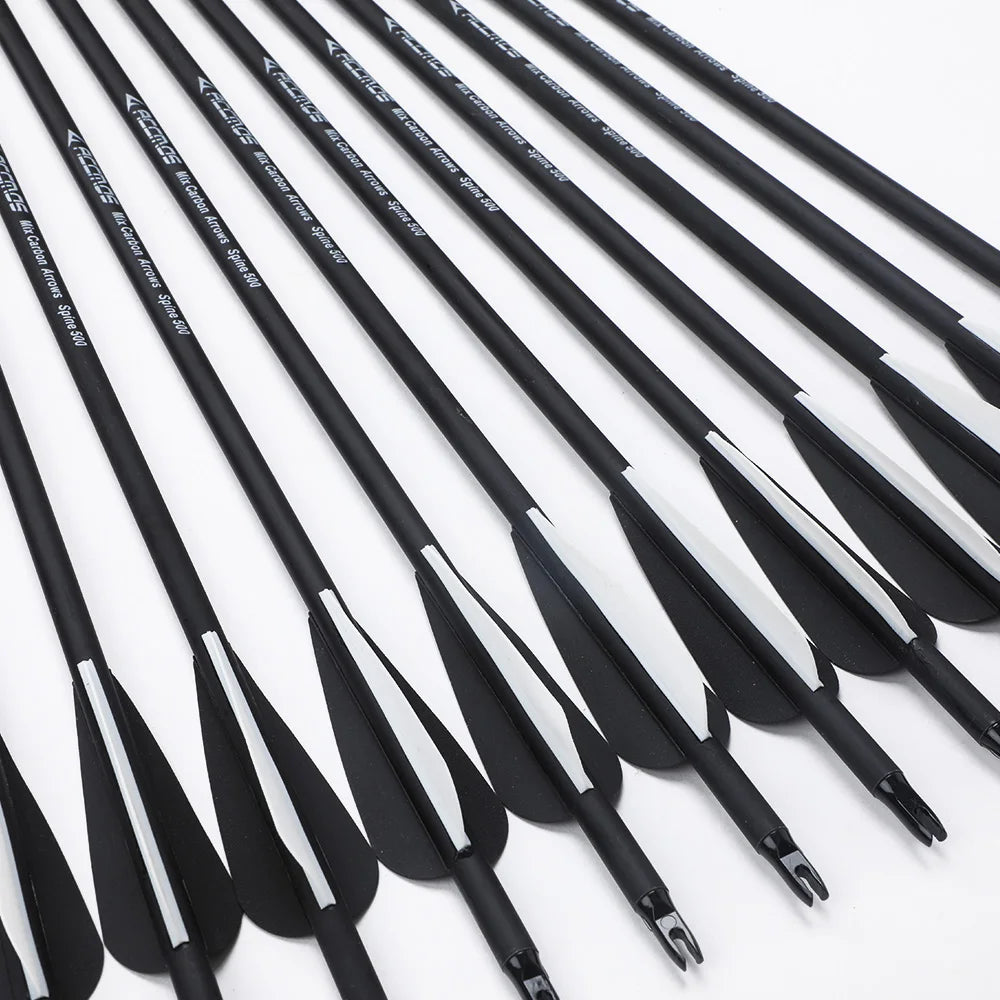 Hunting Spine 500 Mixed Carbon Arrow 6 12 30 Inches Diameter Compound